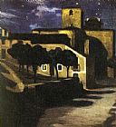 Diego Rivera Night Scene in Avila painting